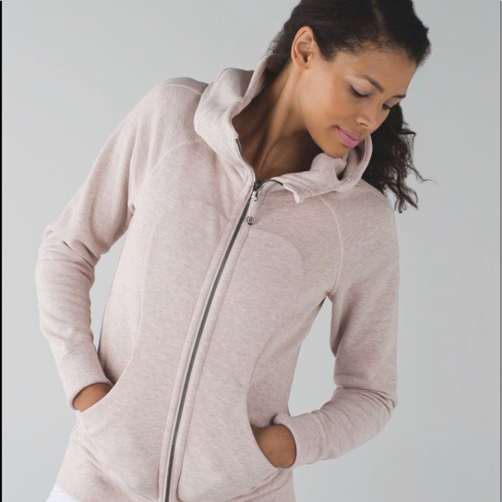 lululemon light pink scuba hoodie